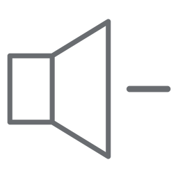 Icono de trazo de bajar volumen Diseño PNG