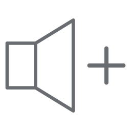 Subir volumen icono de trazo Diseño PNG