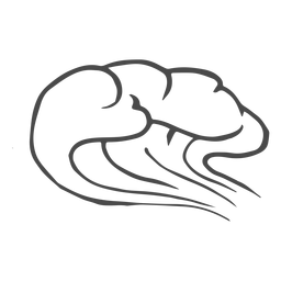 Wind wave hand drawn PNG Design