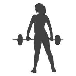 Download Woman Holding Barbell Silhouette Transparent Png Svg Vector