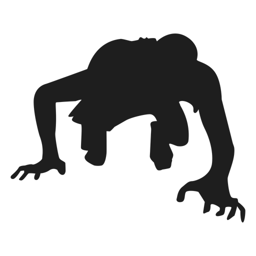 Zombie kriechende Silhouette PNG-Design