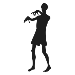 Zombie creature silhouette PNG Design