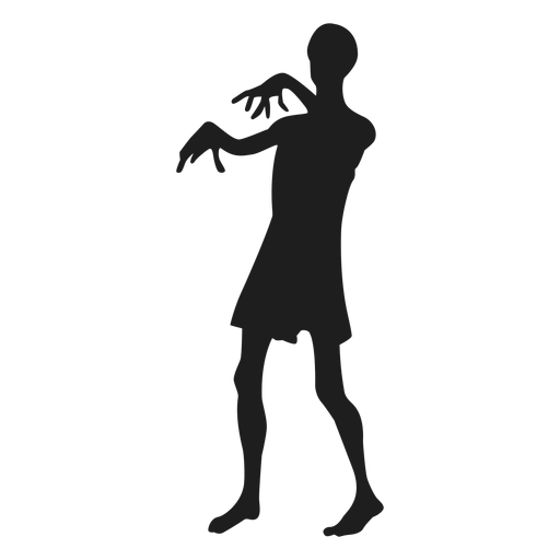 Zombie creature silhouette PNG Design