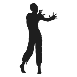 Zombie reaching out silhouette PNG Design