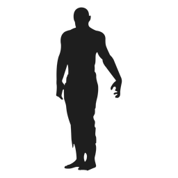 Zombie standing silhouette PNG Design Transparent PNG