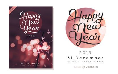 Artistic New Year Party Design Artistic New Year Party Design