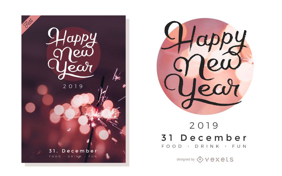 Artistic New Year Party Design Artistic New Year Party Design