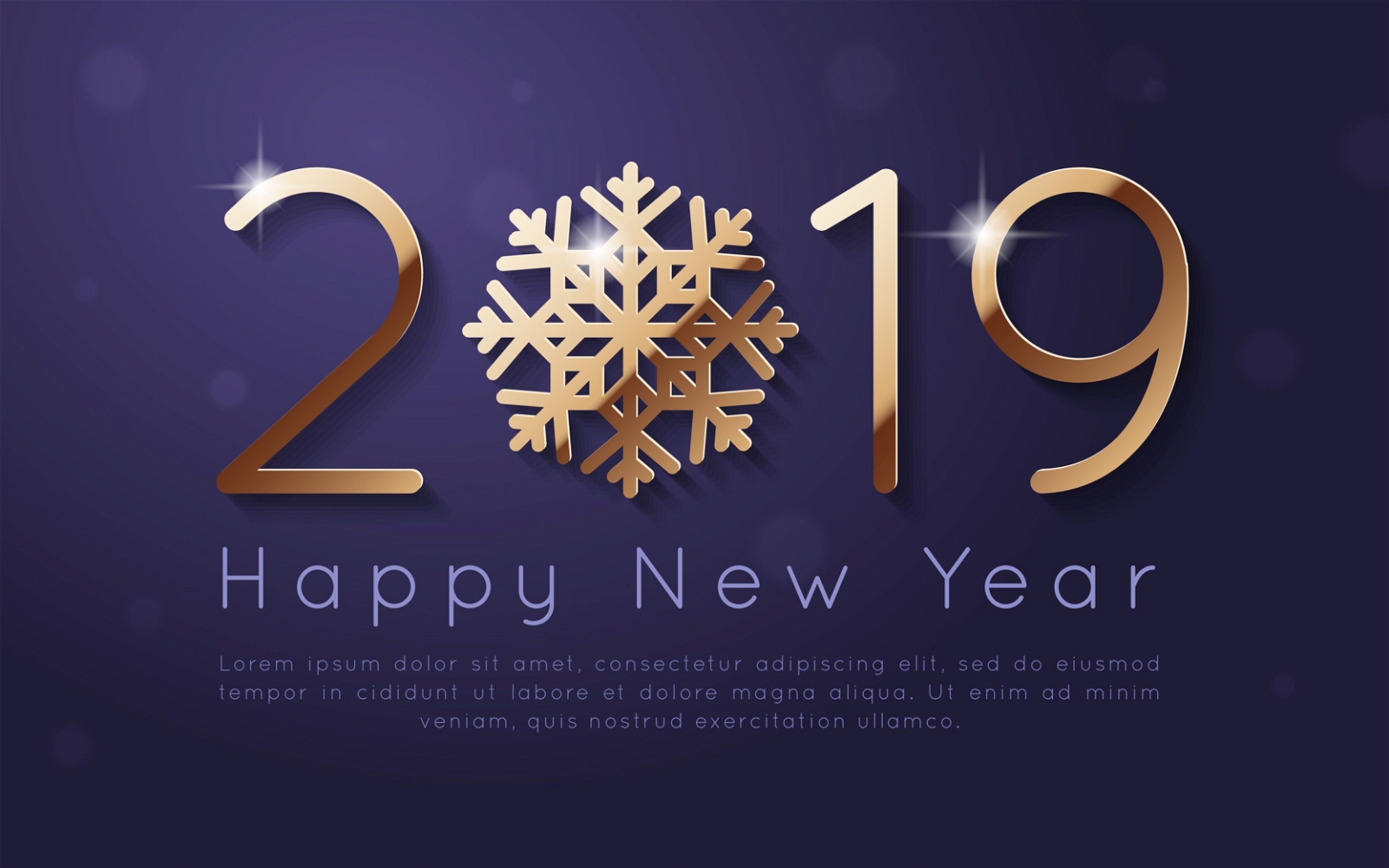 New Year 2019 background design