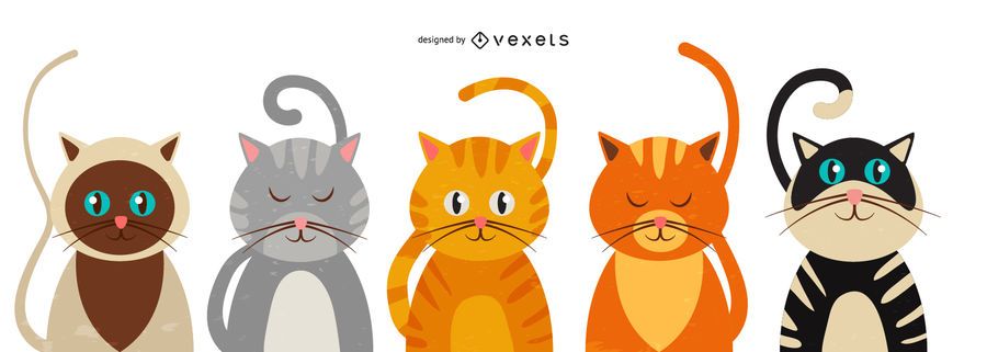 Cute cat illustration set Cute cat illustration set