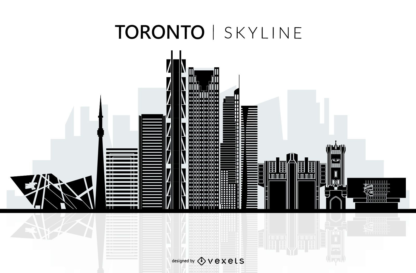 Toronto skyline silhouette