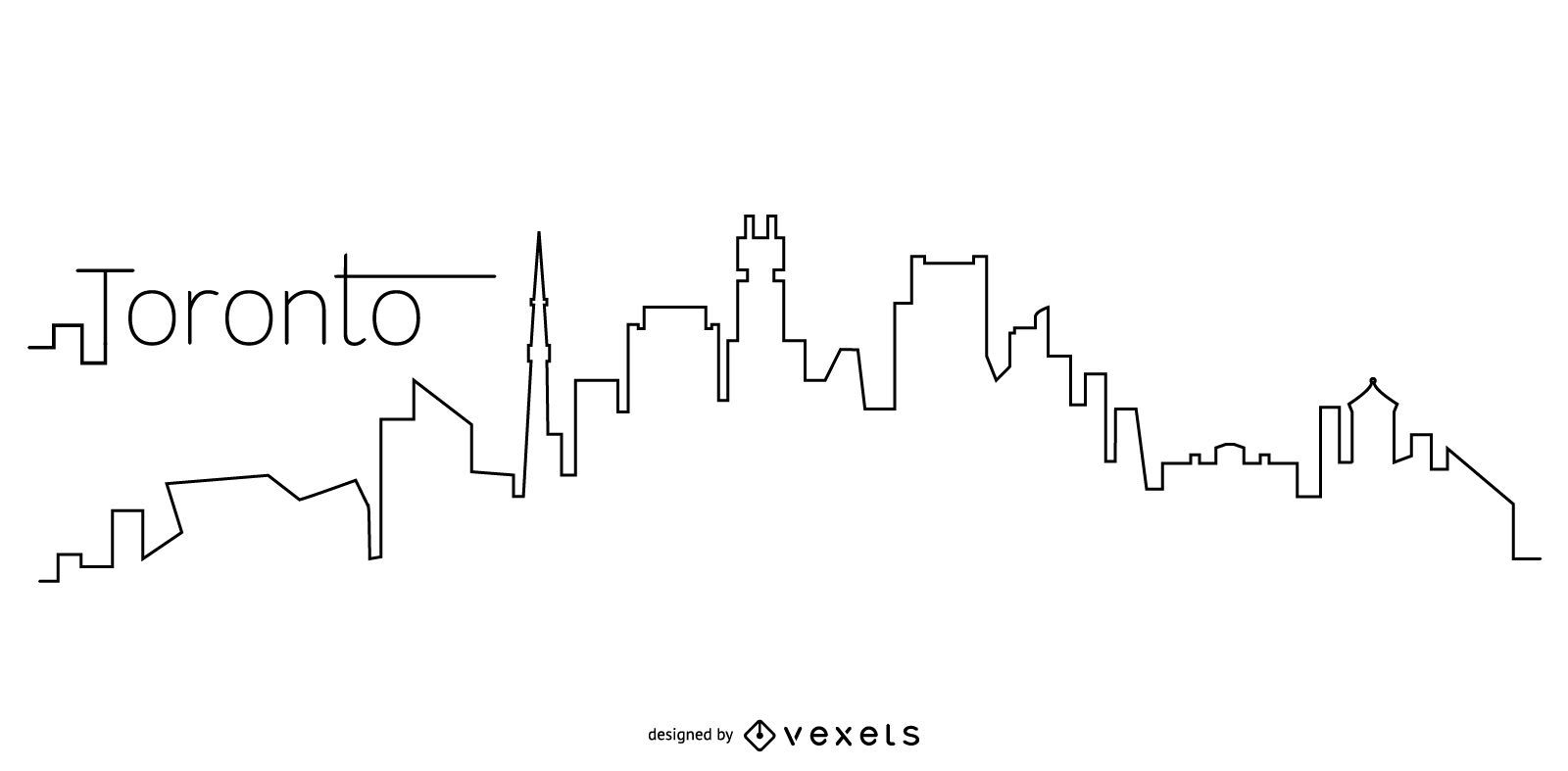 Toronto skyline outline