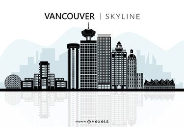 Vancouver skyline silhouette