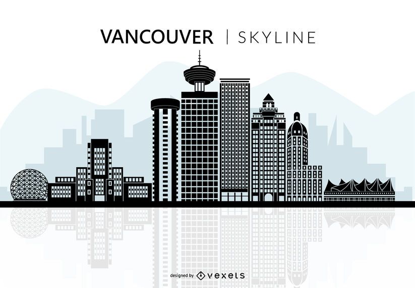 Vancouver Skyline-Silhouette Vancouver Skyline-Silhouette