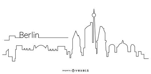 Berlin skyline outline