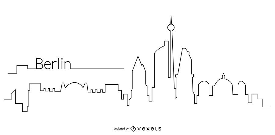 Berlin Skyline Outline - Vector Download