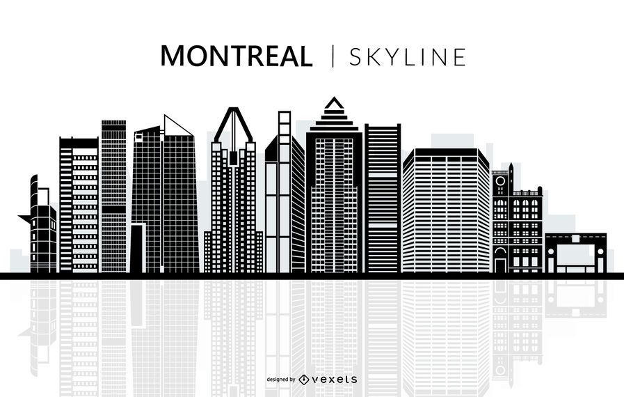 Montreal skyline silhouette Montreal skyline silhouette