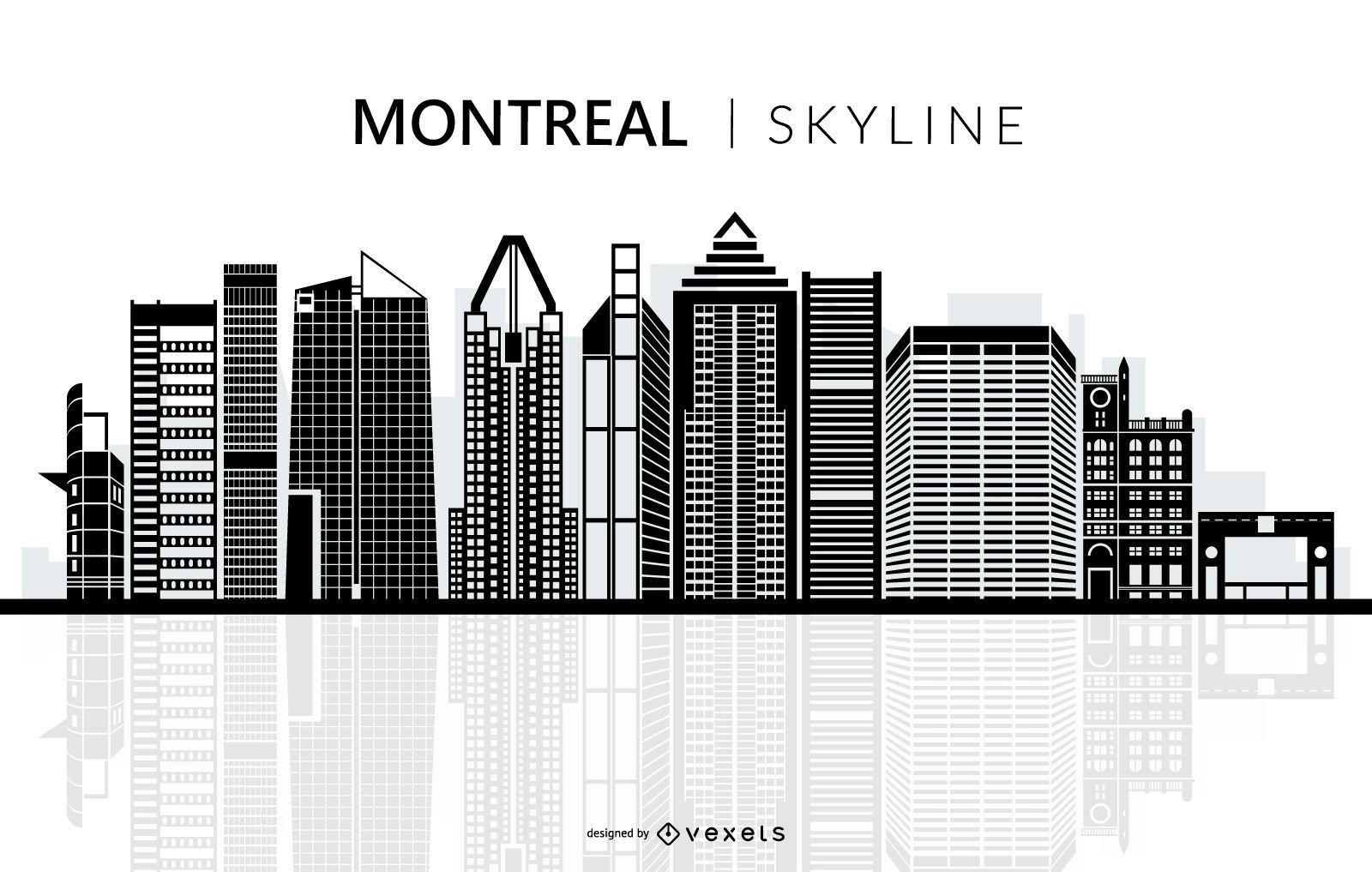 Montreal skyline silhouette