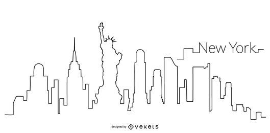 New York Skyline-Gliederung New York Skyline-Gliederung