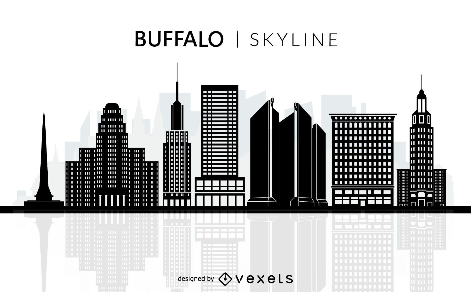 Silhueta do horizonte de Buffalo