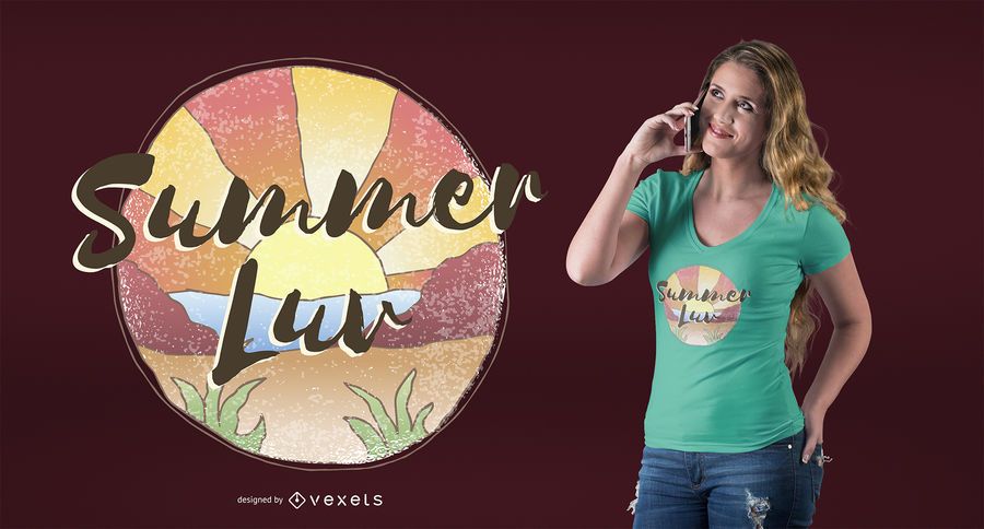 Design de t-shirt de amor de verão Design de t-shirt de amor de verão