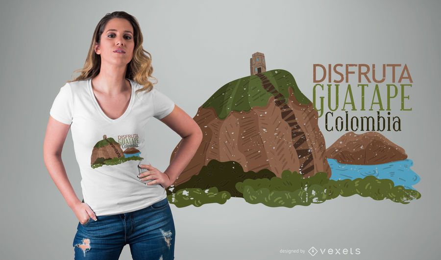 Diseño de camiseta de Guatape Colombia. Diseño de camiseta de Guatape Colombia.