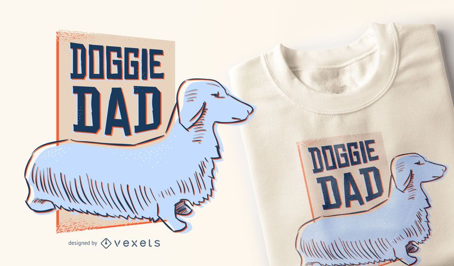 Doggie dad t-shirt design Doggie dad t-shirt design
