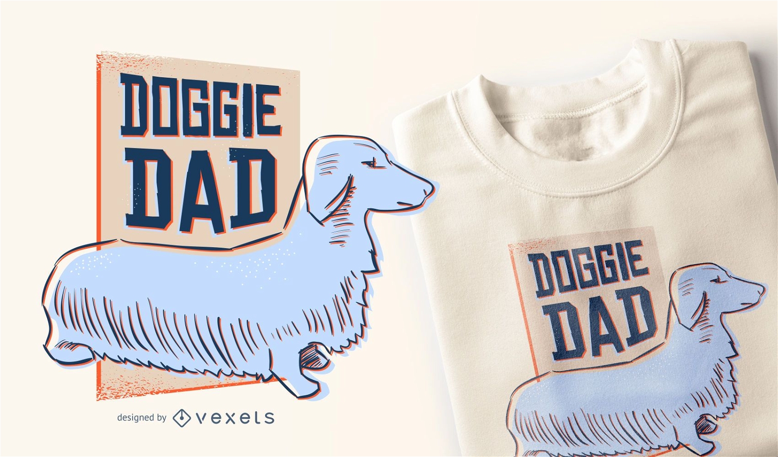 Doggie dad t-shirt design