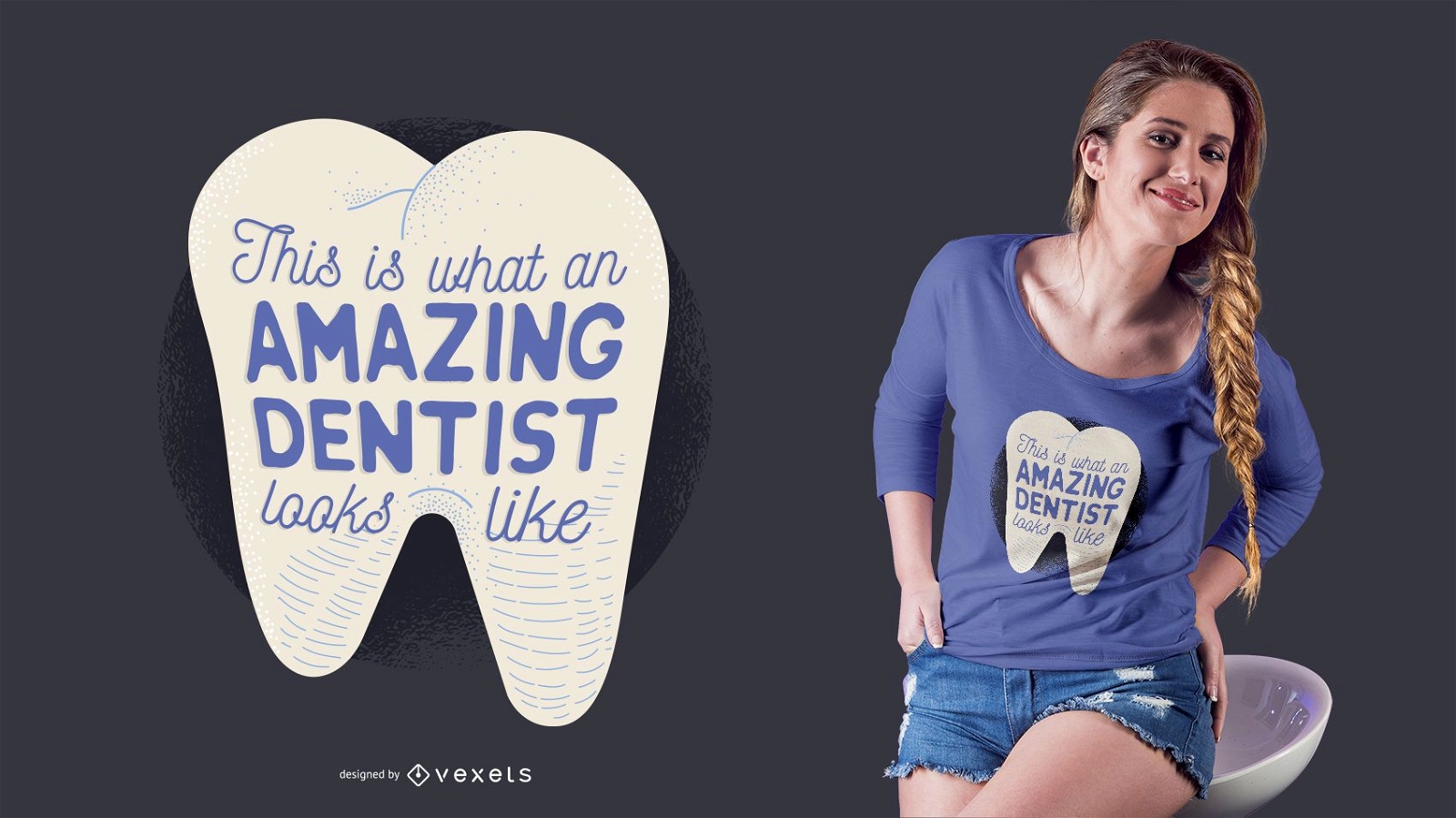 Design incr?vel de camisetas de dentista