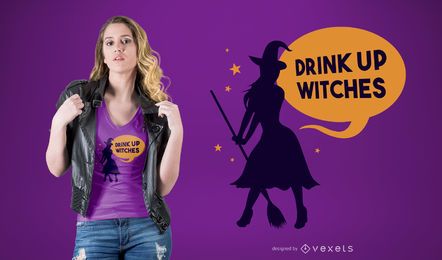 Beber as bruxas engraçadas Halloween bebendo citações Design de t-shirt Beber as bruxas engraçadas Halloween bebendo citações Design de t-shirt