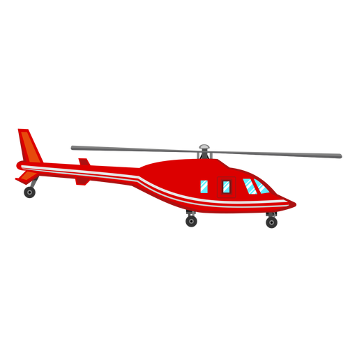 Icono de helicóptero rojo Diseño PNG