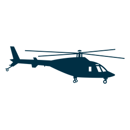 Blaue Hubschraubersilhouette PNG-Design
