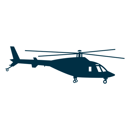 Blue helicopter silhouette PNG Design