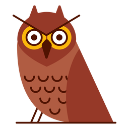 Angry owl illustration PNG Design