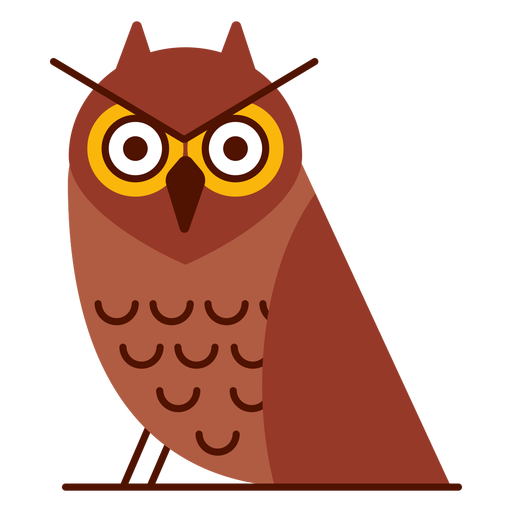 Angry owl illustration
