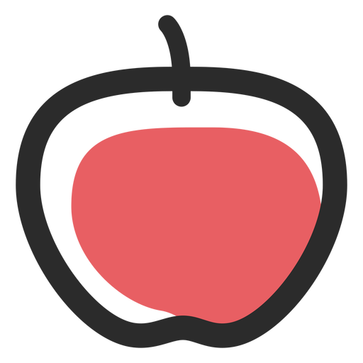 Ícone de traço colorido da Apple Ícones do esporte Desenho PNG