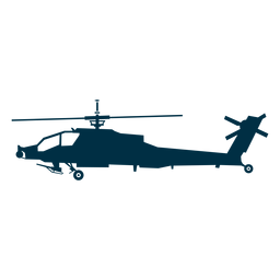 Angriffshubschrauber-Silhouette PNG-Design