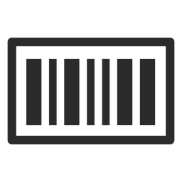 Icono de trazo de código de barras Diseño PNG