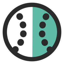 Ícone de traço colorido da bola de beisebol Desenho PNG