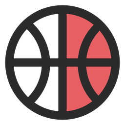 Ícone de tacada colorida de bola de basquete Desenho PNG