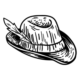 Chapéu bávaro desenhado à mão Desenho PNG