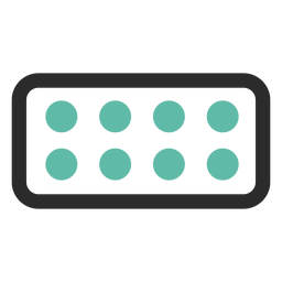 Ícone de traço colorido da embalagem de bolha Desenho PNG