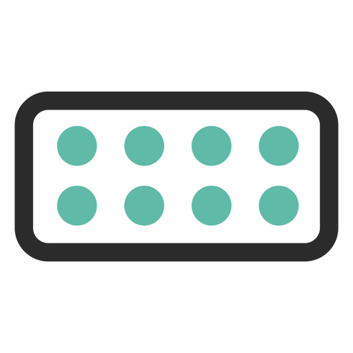 Blister pack icono de trazo de color Diseño PNG