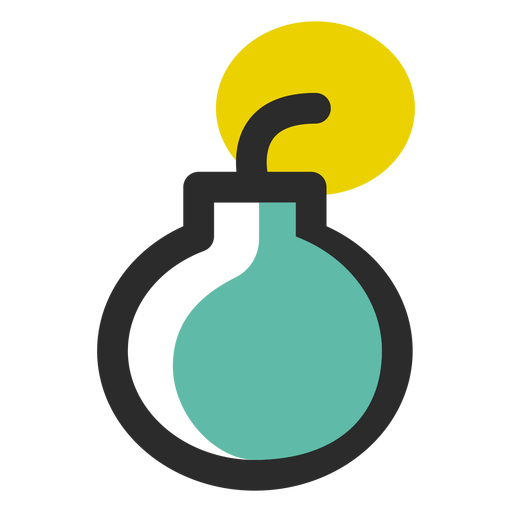 Bomb colored stroke icon PNG Design