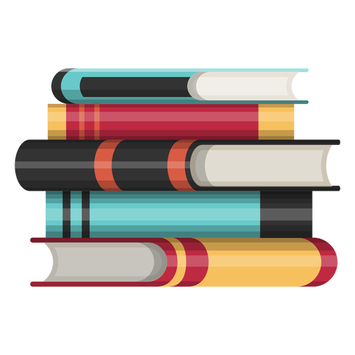 Book pile icon PNG Design