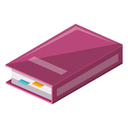 Ícone de livro com marcadores adesivos Desenho PNG