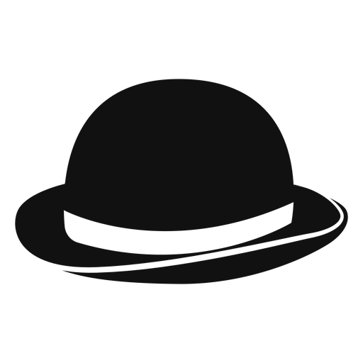 Bowler hat flat icon PNG Design