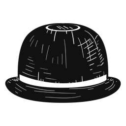 Ícone de esboço de chapéu-coco Transparent PNG