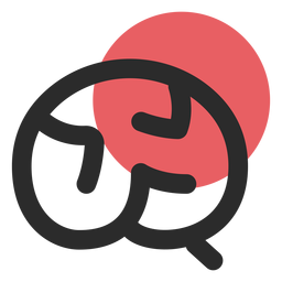 Hirnorgan farbiges Strichsymbol PNG-Design