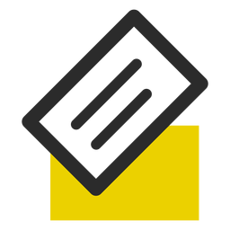 Icono de trazo de color de tarjeta de visita Diseño PNG