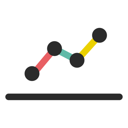 Icono de gráfico de línea de negocios Diseño PNG